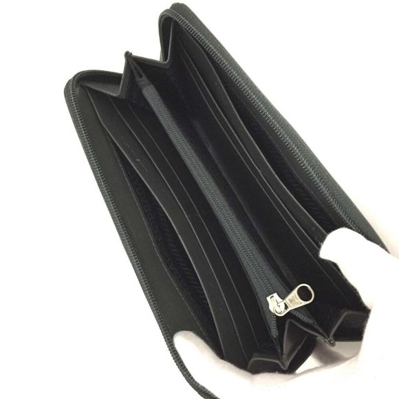 00751098# Prada Wallet Long Logo Plate Nylon Zip Around - Picture 5 of 9